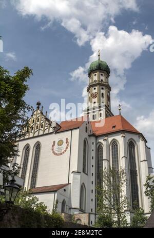 Augusta, Germania , la famosa chiesa di Evangelisch Saint Ulrich ad Augusta in Germania Foto Stock