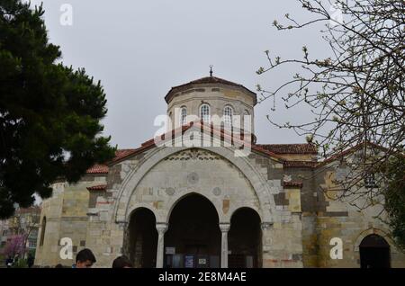 Interno della piccola Hagia Sophia, Trabzon, Turchia Foto Stock