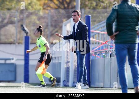 Barcellona, Spagna. 31 gennaio 2021. Ruben Casado di RCD Espanyol durante la partita Primera Iberdrola tra RCD Espanyol ed EDF Logrono a Ciudad Deportiva Dani Jarque a Barcellona, Spagna. Credit: David Ramirez/DAX/ZUMA Wire/Alamy Live News Foto Stock