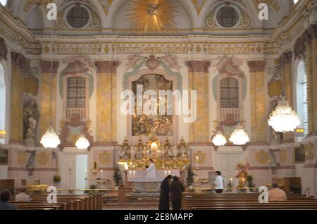 Interno della chiesa della Bürgersaal Citizen's Hall di Monaco Foto Stock
