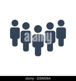 Icona del gruppo persone. Illustrazione vettoriale del lavoro di squadra aziendale. Evitare folle umano concetto. Illustrazione Vettoriale