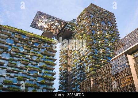 Sydney, Australia - Gennaio 12 2018: Il One Central Park è un edificio verde, ecologico, a uso misto, a due piani, situato nel sobborgo di Sydney Chippend Foto Stock