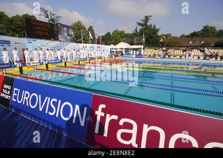 Vista generale durante il Swimming Open EDF al Lagardere Paris Racing Club, a Parigi, Francia, il 3 agosto 2007. Foto di Stephane Kempinaire/Cameleon/ABACAPRESS.COM Foto Stock