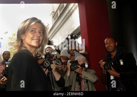 Claire Chazal, presentatore televisivo, partecipa alla conferenza stampa annuale del canale televisivo francese TF1 che si tiene presso l'Olympia Music Hall di Parigi, in Francia, il 29 agosto 2007. Foto di Giancarlo Gorassini/ABACAPRESS.COM Foto Stock