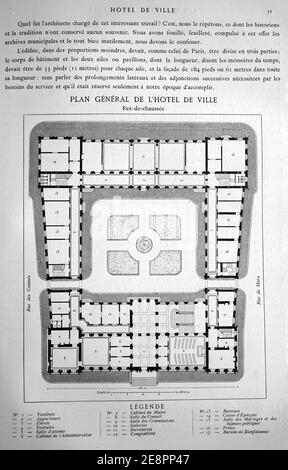 Monumenti storici di Reims Hôtel de ville 89037. Foto Stock