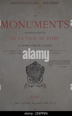 Monumenti storici di Reims Hôtel Feret 89512. Foto Stock
