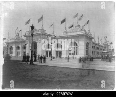 Edificio minerario all'esposizione colombiana mondiale, Chicago, Illinois, 1893 (esterno) Foto Stock