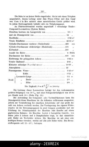Mittheilungen des Vereines für die Förderung Local- und Strassenbahnwesens, Wien, 1893, S. 129. Foto Stock
