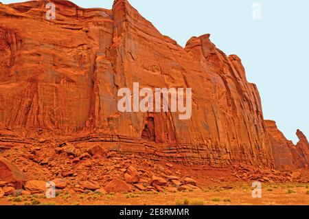 Scogliere di arenaria nella Monument Valley in Arizona Foto Stock