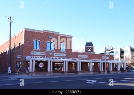 Negozi e boutique a Old Town Scottsdale, Phoenix, Arizona, Stati Uniti Foto Stock