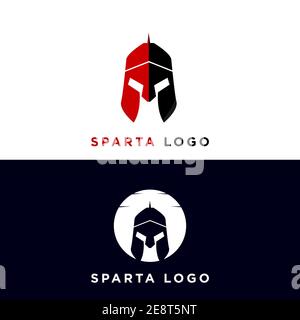 modello vettoriale di progettazione del logo spartan Illustrazione Vettoriale