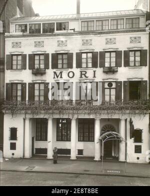 Mori's Restaurant, 144 Bleecker Street 1935. Foto Stock