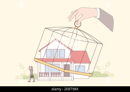 Riaprire l'economia dopo il concetto COVID-19 Illustrazione Vettoriale