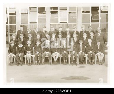 Foto della scuola secondaria Rushey Mead del 1960, Leicester, Leicestershire, Inghilterra, Regno Unito datata 1963 Foto Stock