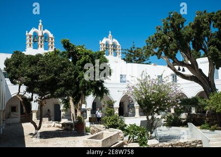 Chiesa di Parikia, Paros, Cicladi, Grecia Foto Stock