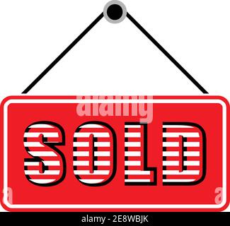 design grafico del concept del logo vettoriale dell'icona esaurito Illustrazione Vettoriale