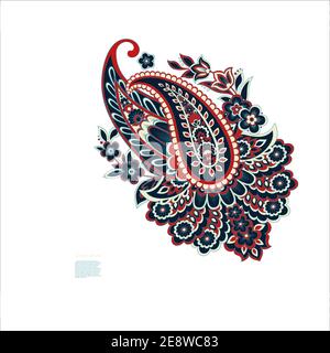 Paisley Floral vettore orientale modello isolato Illustrazione Vettoriale