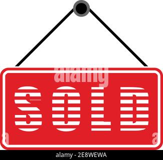 design grafico concept logo vettoriale di icone esaurito Illustrazione Vettoriale