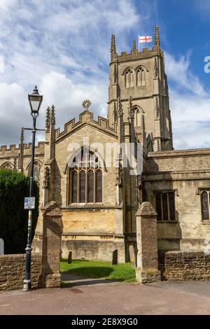 Chiesa di Santa Maria (Chiesa Parrocchiale di Santa Maria Vergine), Calne, Wiltshire, Regno Unito. Foto Stock