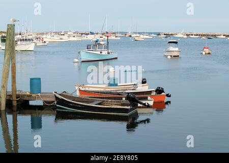 Rye si trova proprio sulla strada da Hampton Beach. È una città che ha molti residenti ricchi, ma anche un piccolo porto di lavoro per i pescatori sportivi e com Foto Stock