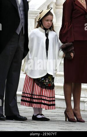 La principessa Alexandra è vista durante la cerimonia ufficiale all'interno del Palazzo di Monte-Carlo, Monaco, il 19 novembre 2007. Foto di Alain Benainous/piscina/ABACAPRESS.COM Foto Stock