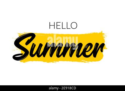 Ciao estate lettera logo modello. Illustrazione tipografica di benvenuto di Vector Summer Illustrazione Vettoriale