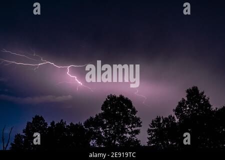 Primo colpo di fulmine. Foto Stock