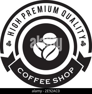 Modello di illustrazione vettoriale per il design del logo della caffetteria Illustrazione Vettoriale