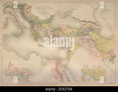 Mondo antico. Mediterraneo orientale e Medio Oriente. BARTOLOMEO 1870 vecchia mappa Foto Stock