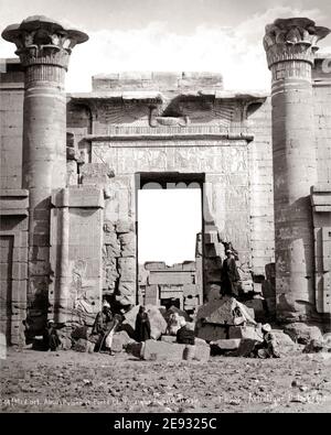 Foto della fine del XIX secolo - Medinet Abu, Egitto Foto Stock