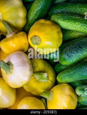 Verdure assortite direttamente dalla fattoria al ristorante Foto Stock