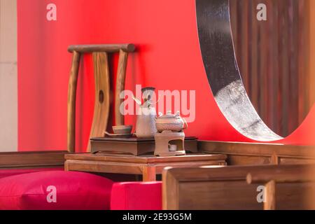 Cinese tradizionale teiera utilizzato nella cerimonia del tè Foto Stock