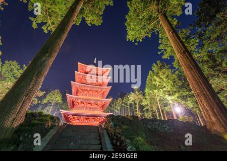 Pagoda a cinque piani di Taiseki-ji a Shizuoka, Giappone. Foto Stock