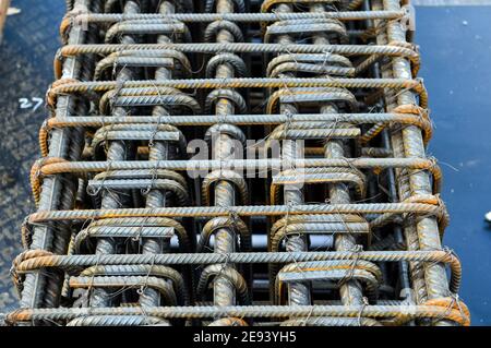 Raccordi per costruzioni in acciaio legato. Raccordi per costruzioni in acciaio legato. Foto Stock