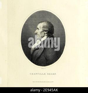 Granville Sharp (1813 novembre 1735 – 6 luglio 10) è stato uno dei primi attivisti britannici per l'abolizione del commercio degli schiavi. Si è anche impegnato nel tentativo di correggere altre ingiustizie sociali. Sharp formulò il piano per sistemare i neri in Sierra Leone e fondò la St George's Bay Company, un precursore della Sierra Leone Company. I suoi sforzi hanno portato sia alla fondazione della Provincia della libertà, sia in seguito a Freetown, Sierra Leone, e quindi è considerato uno dei padri fondatori della Sierra Leone. Era anche uno studioso biblico, un classicista e un musicista di talento. COMP Foto Stock