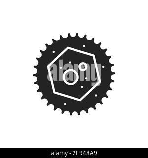 Virus epatite b glifo nero icona. Illustrazione vettoriale. Illustrazione Vettoriale