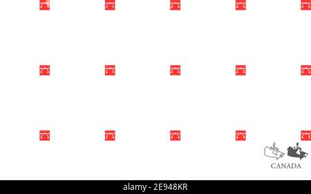 Mappa dell'icona della linea e del glifo del Canada, paese e geografia, grafica vettoriale dei segni della mappa del canada, icona lineare del tratto modificabile, eps 10. Illustrazione Vettoriale
