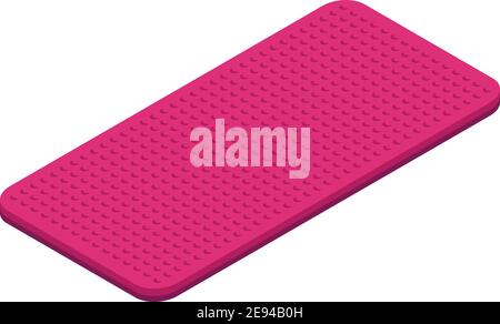 Icona tappetino relax. Isometrica dell'icona vettore relax mat per il web design isolato su sfondo bianco Illustrazione Vettoriale