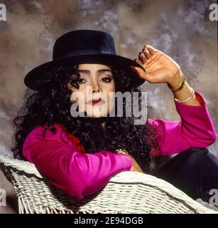 BUSSUM, PAESI BASSI - 23 SETTEMBRE 1991: La Toya Jackson visita i Nederlands per promuovere il suo libro ‘crescere nella famiglia Jackson’. Foto Stock