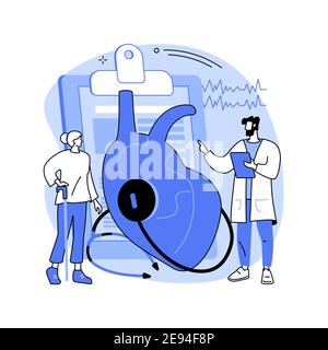 Illustrazione vettoriale del concetto astratto di cardiopatia ischemica. Illustrazione Vettoriale
