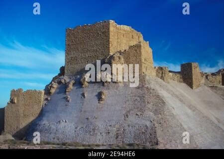 Crociato 12 ° secolo castello Kerak Giordania Foto Stock