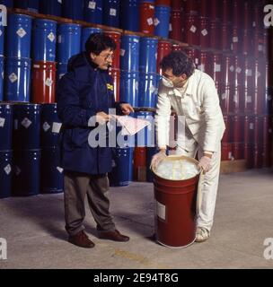 Roma, Italia: Stoccaggio di contenitori contenenti materiale radioattivo. © Andrea Sabbadini Foto Stock