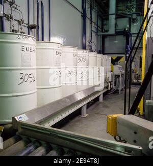 Roma, Italia: Stoccaggio di contenitori contenenti materiale radioattivo. © Andrea Sabbadini Foto Stock