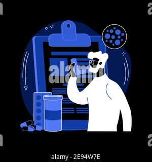 Illustrazione vettoriale astratta delle malattie allergiche. Illustrazione Vettoriale