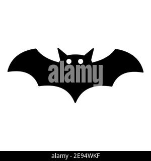 Icona BAT, simbolo vettoriale silhouette isolato su sfondo bianco . Illustrazione Vettoriale