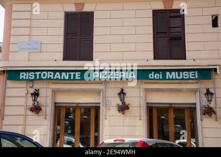 Roma, Italia. 02 febbraio 2021. Ristorante vicino ai Musei Vaticani (Foto di Matteo Nardone/Pacific Press) Credit: Pacific Press Media Production Corp./Alamy Live News Foto Stock