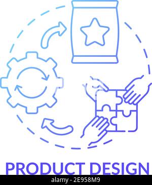 Icona del concetto di progettazione del prodotto Illustrazione Vettoriale