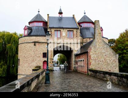 Bruges, Belgio, una bellissima città medievale Foto Stock