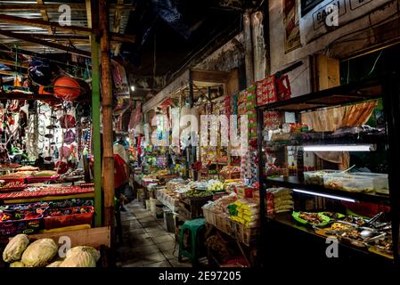 Manado City, Bersehati Pasar, mercato locale, Sulawesi Nord, Indonesia Foto Stock