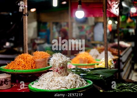 Manado City, Bersehati Pasar, mercato locale, Sulawesi Nord, Indonesia Foto Stock